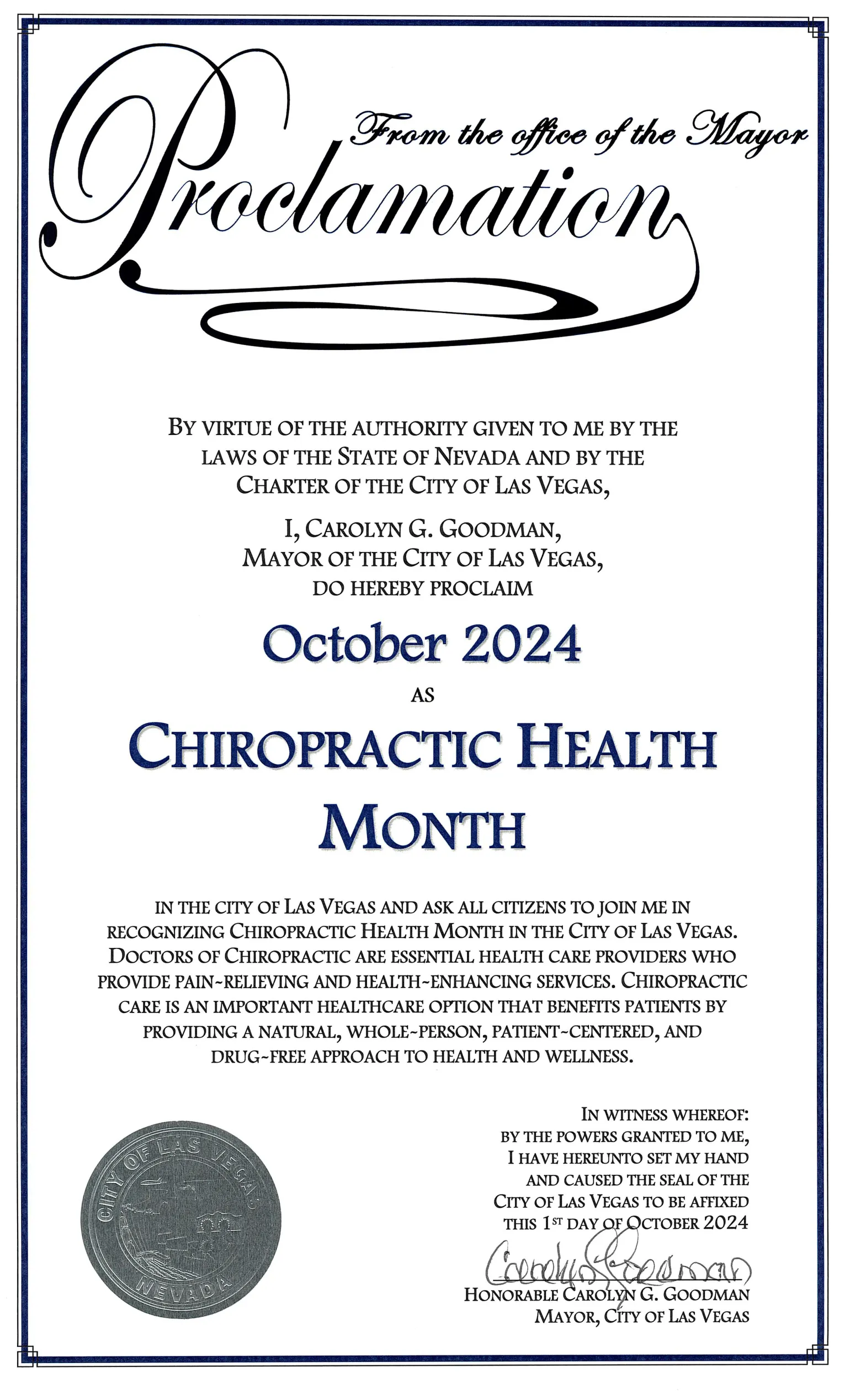 chiro health month