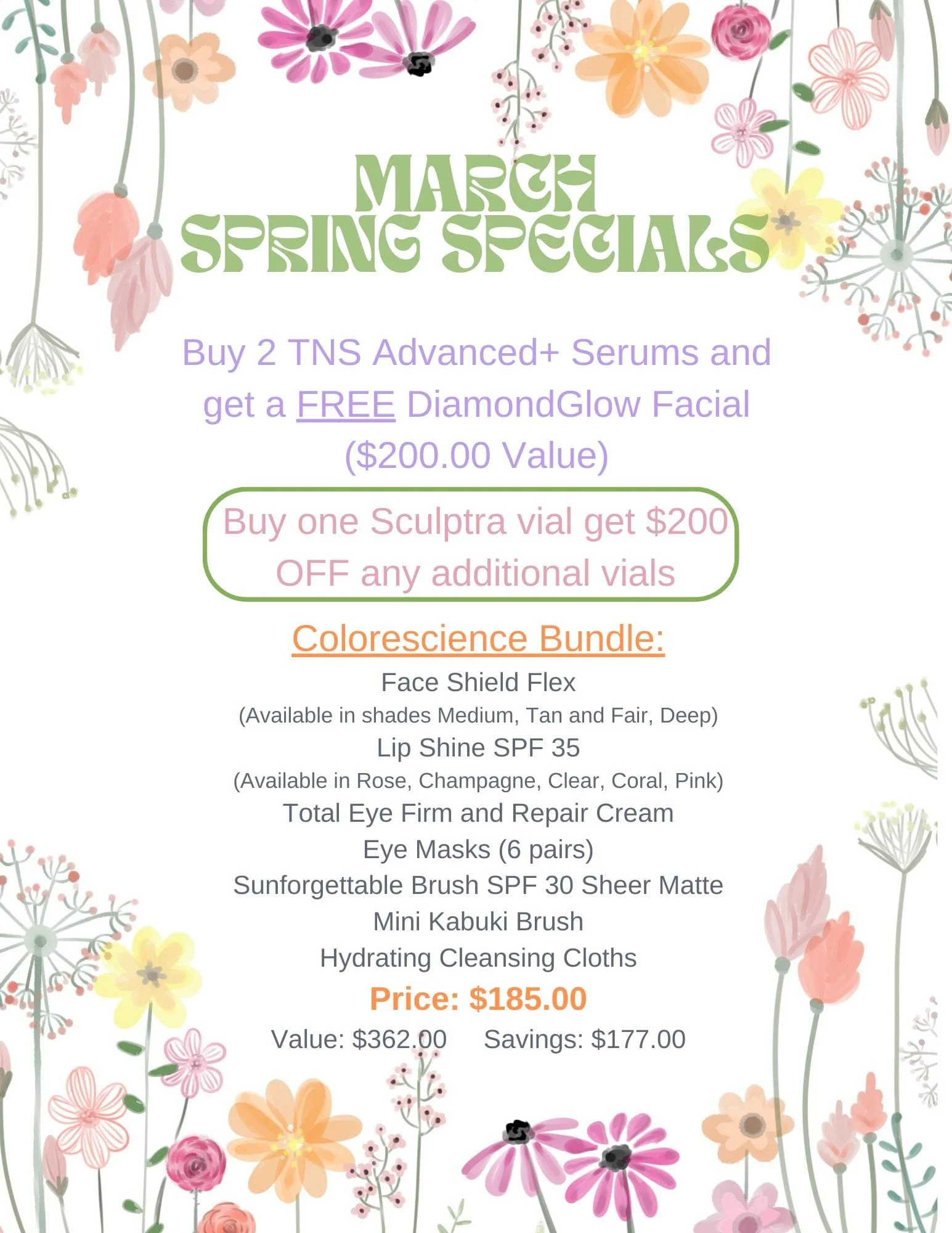 March Spring Specials