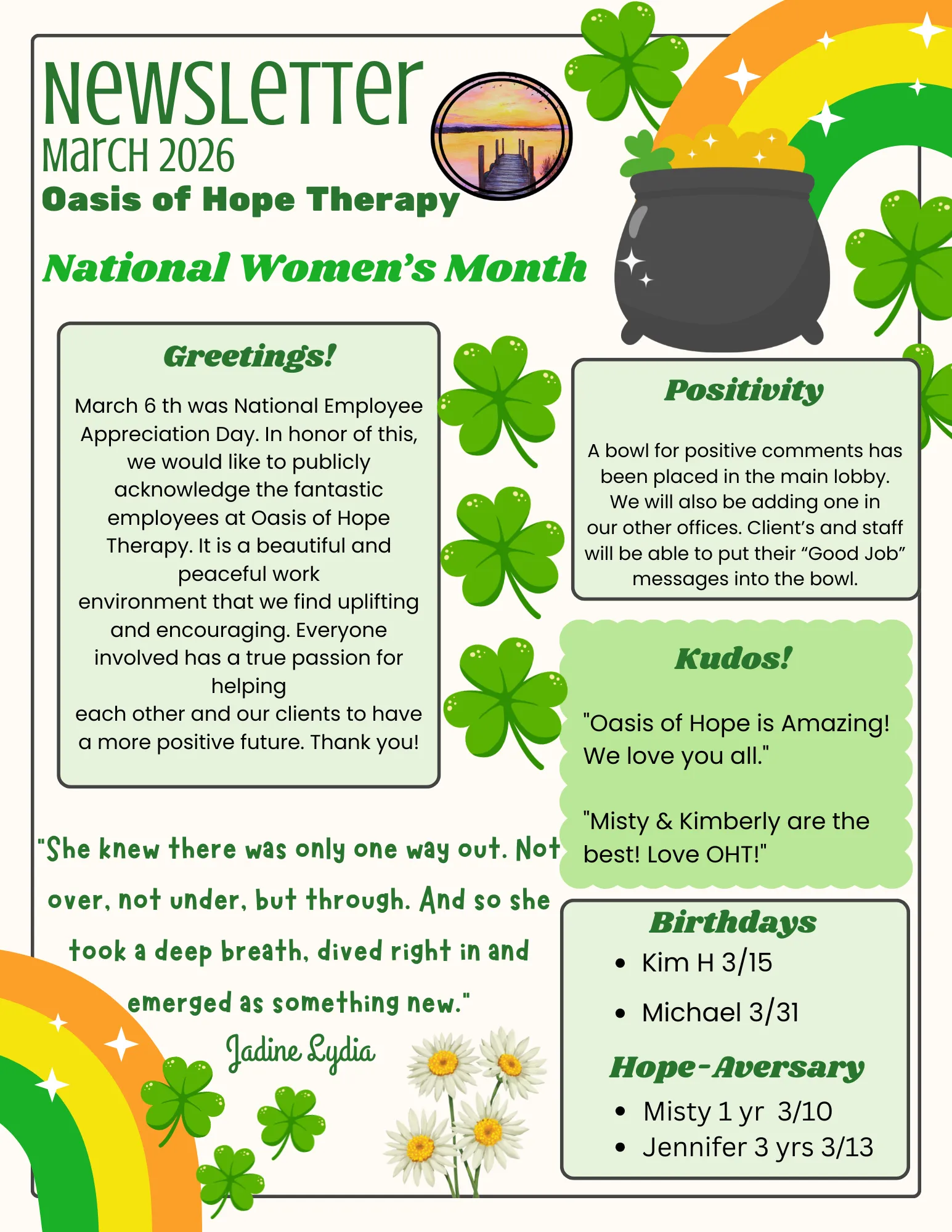 March 2026 Newsletter