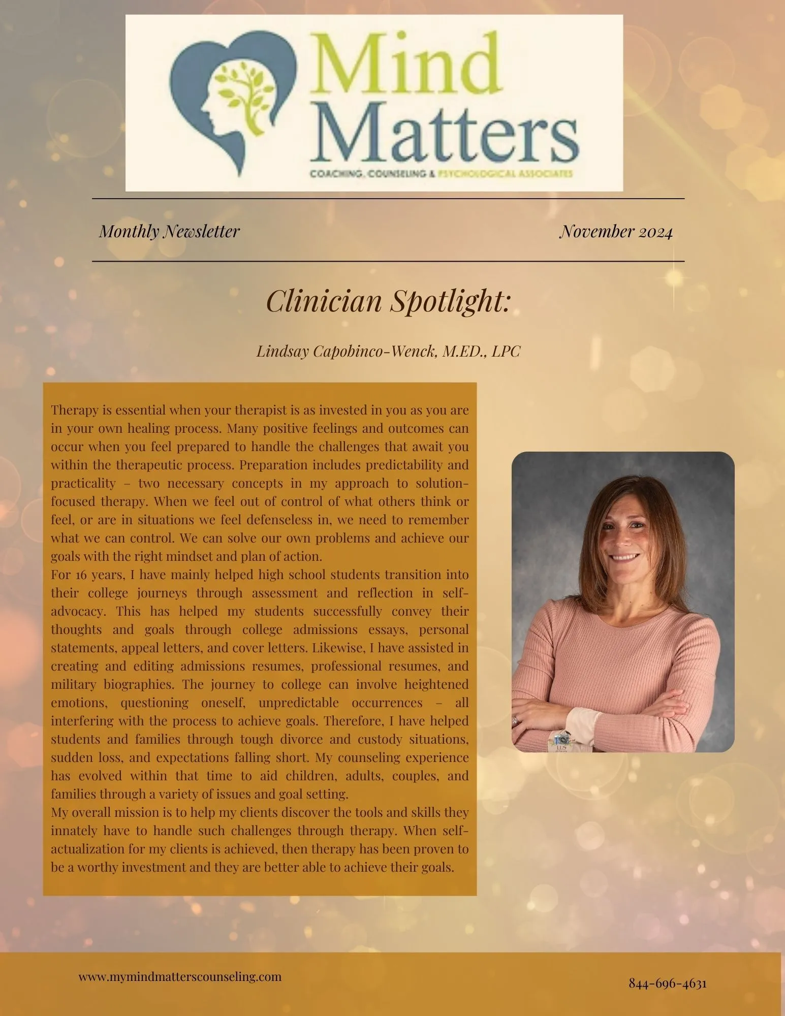 Nov Newsletter Page 1