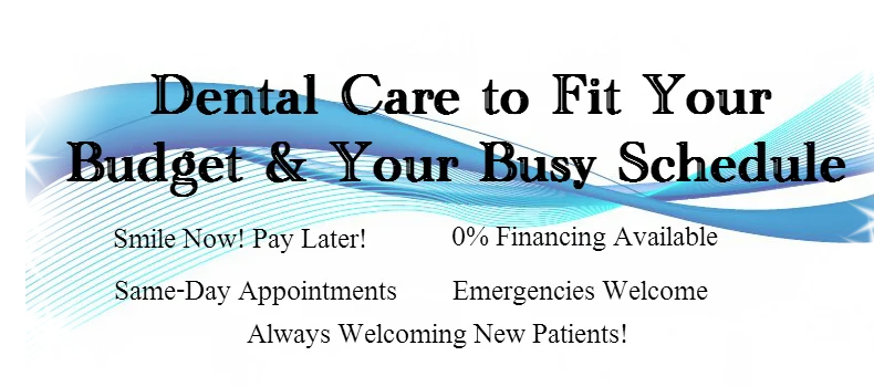 graphic advertising financing options and same day emergency appointments at Advance Dental Care, Mahwah, NJ dentist