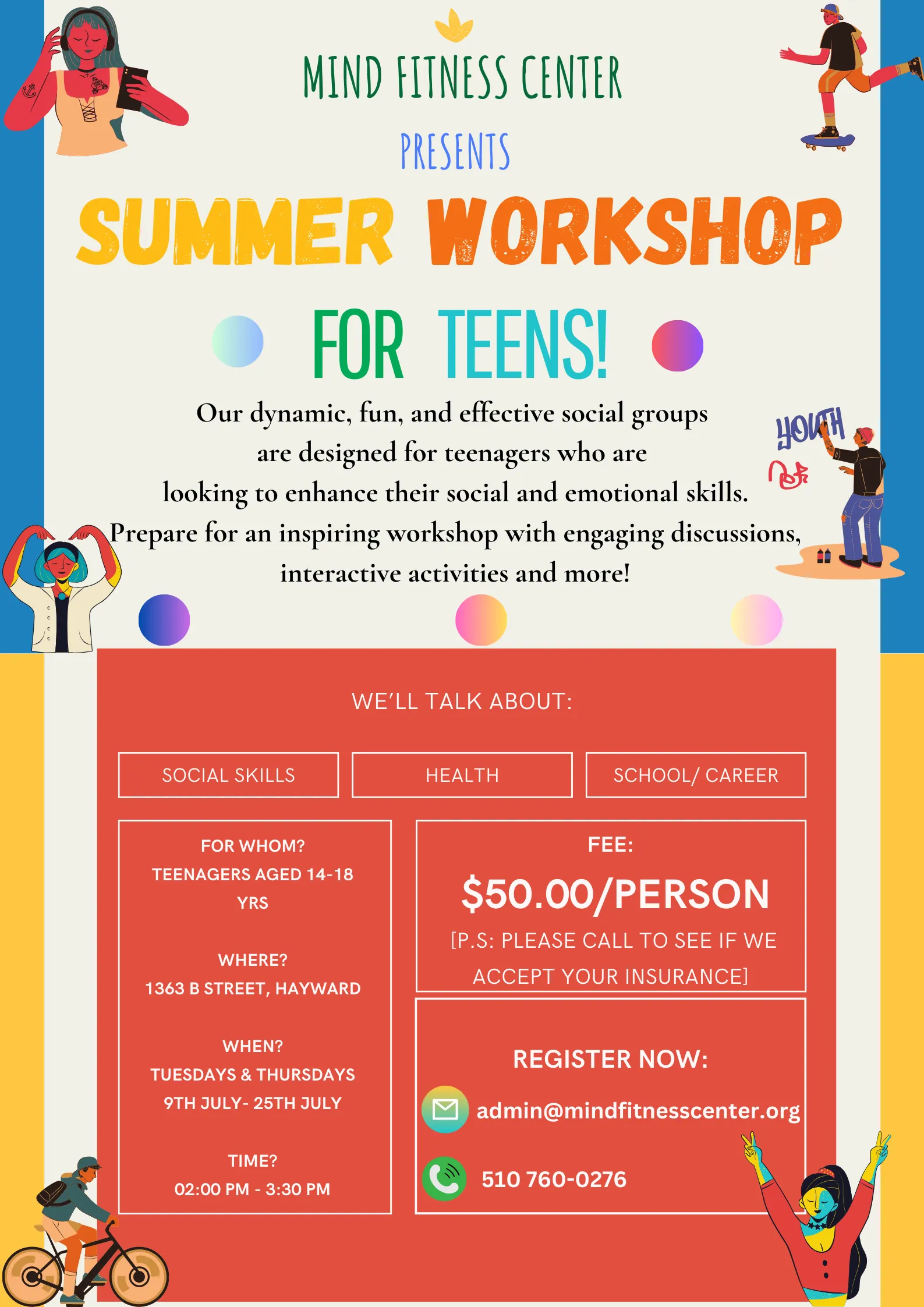 SUMMER WORKSHOP FOR TEENS 2024