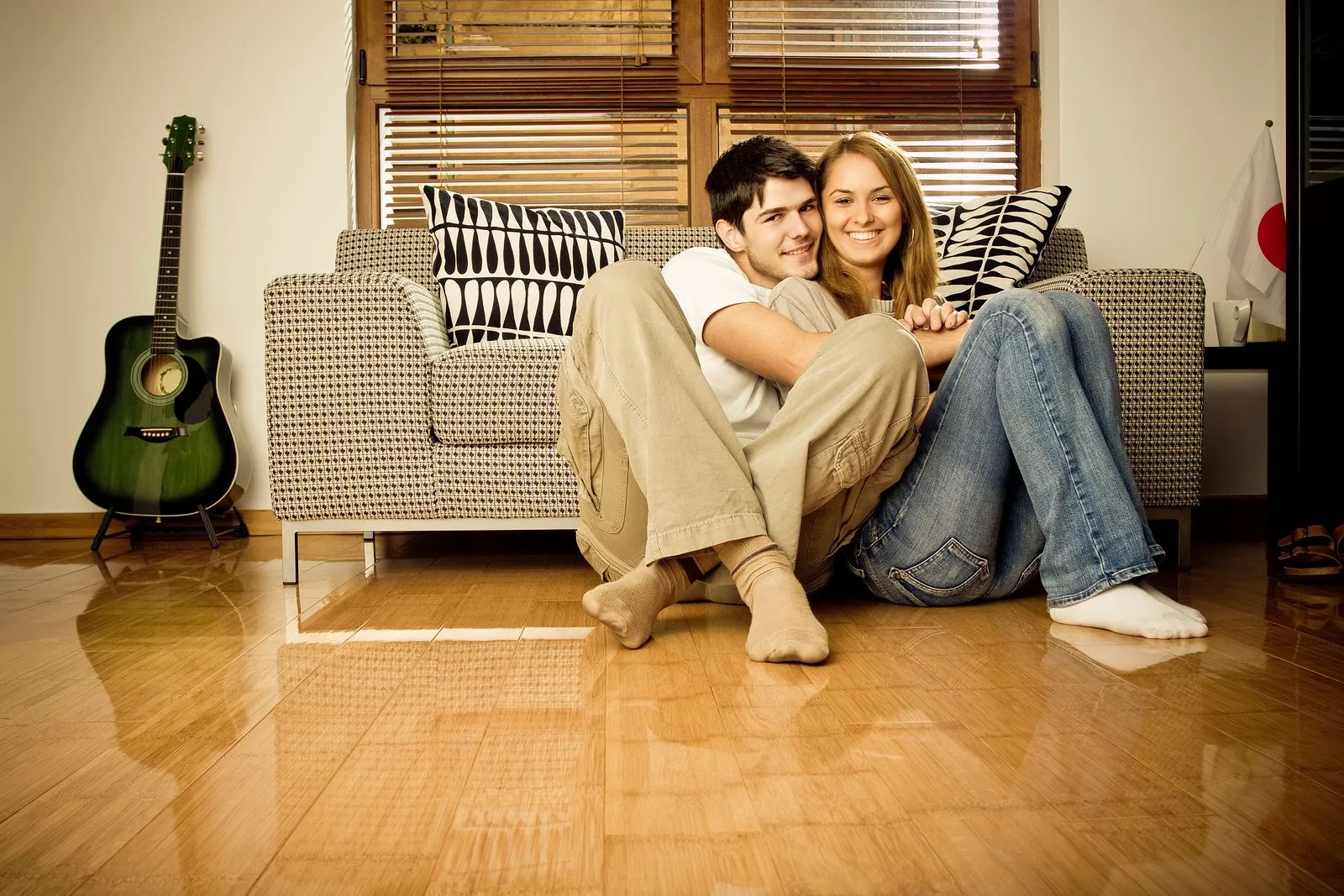 happy couple in Dallas home