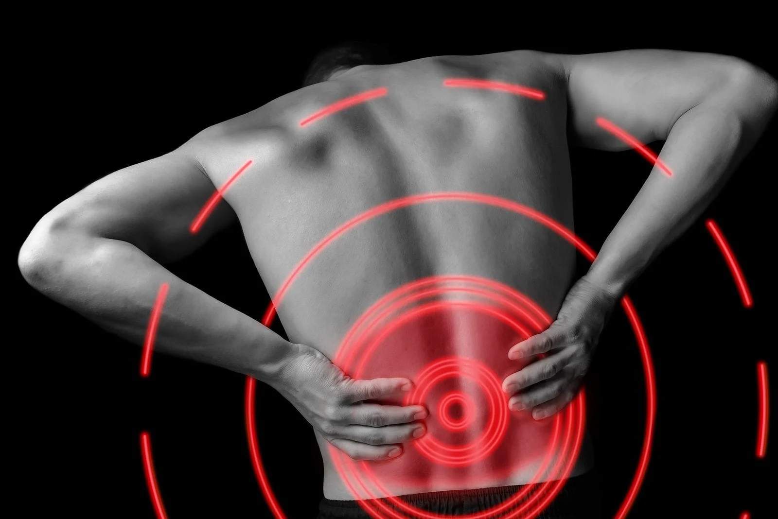 man with back pain from car accident in San Antonio
