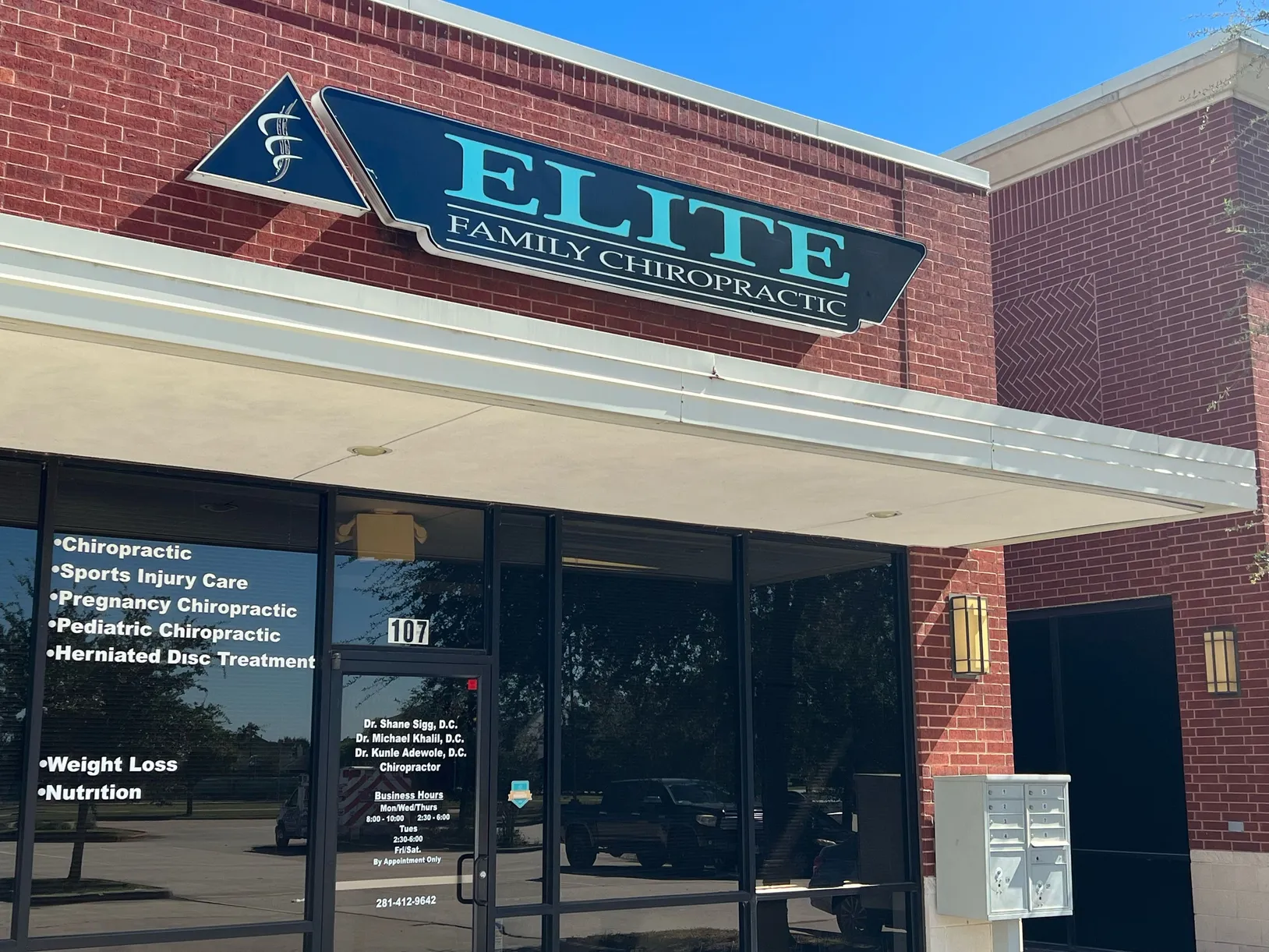 Elite Family Chiropractic office building 