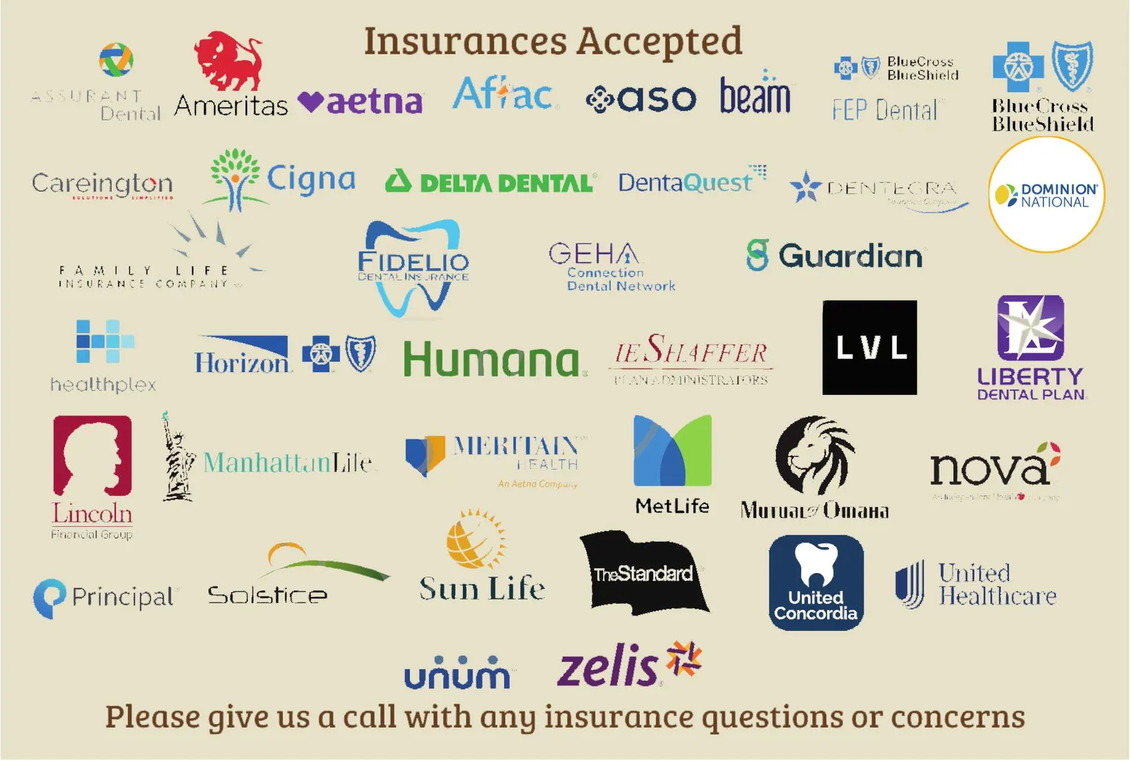 Insurances Accepted