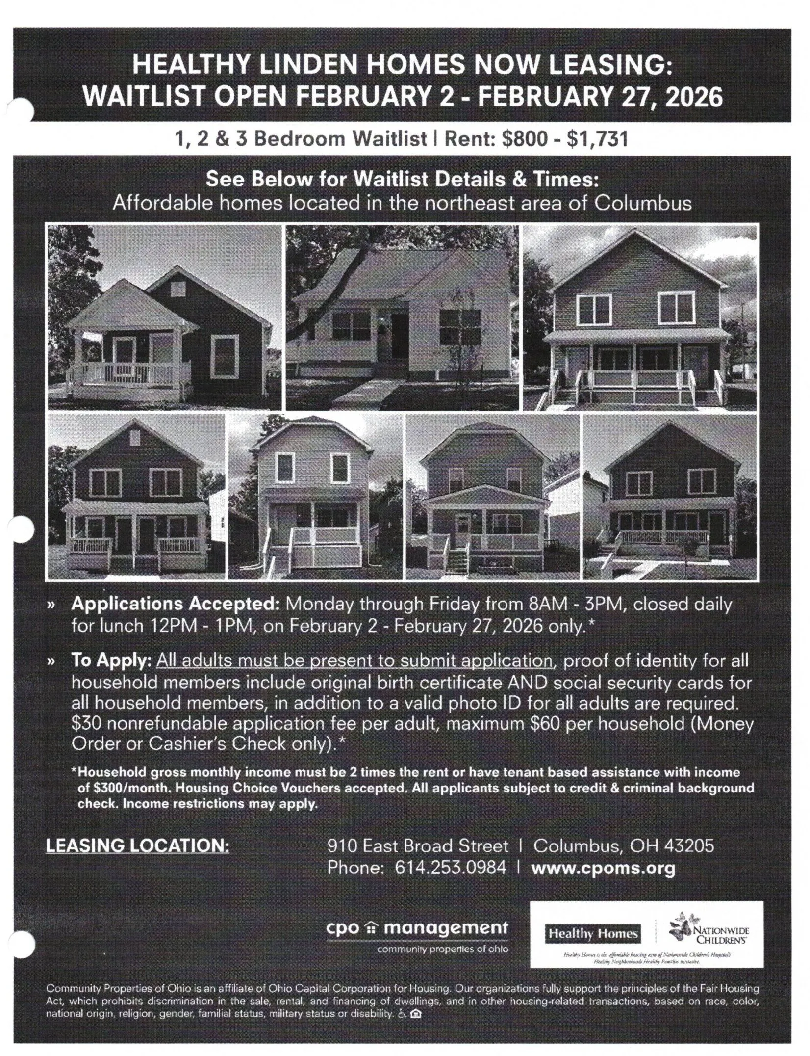 HEALTHY LINDEN HOMES NOW LEASING: WAITLIST OPEN FEBRUARY 2 - FEBRUARY 27, 2026