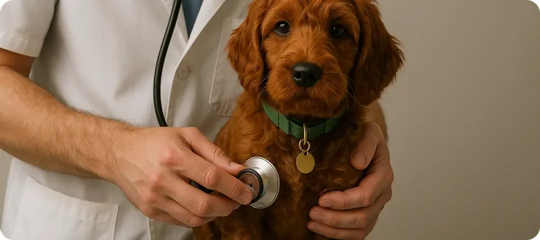 dog with a stethoscopre