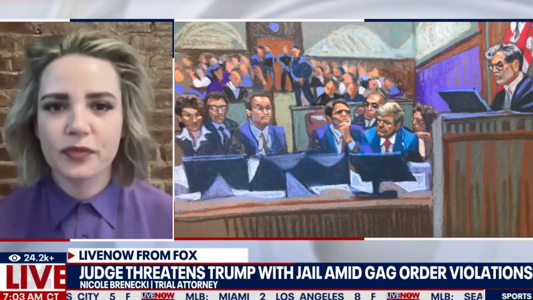 Partner Nicole Brenecki analyzing the Trump hush money trial on Fox News 