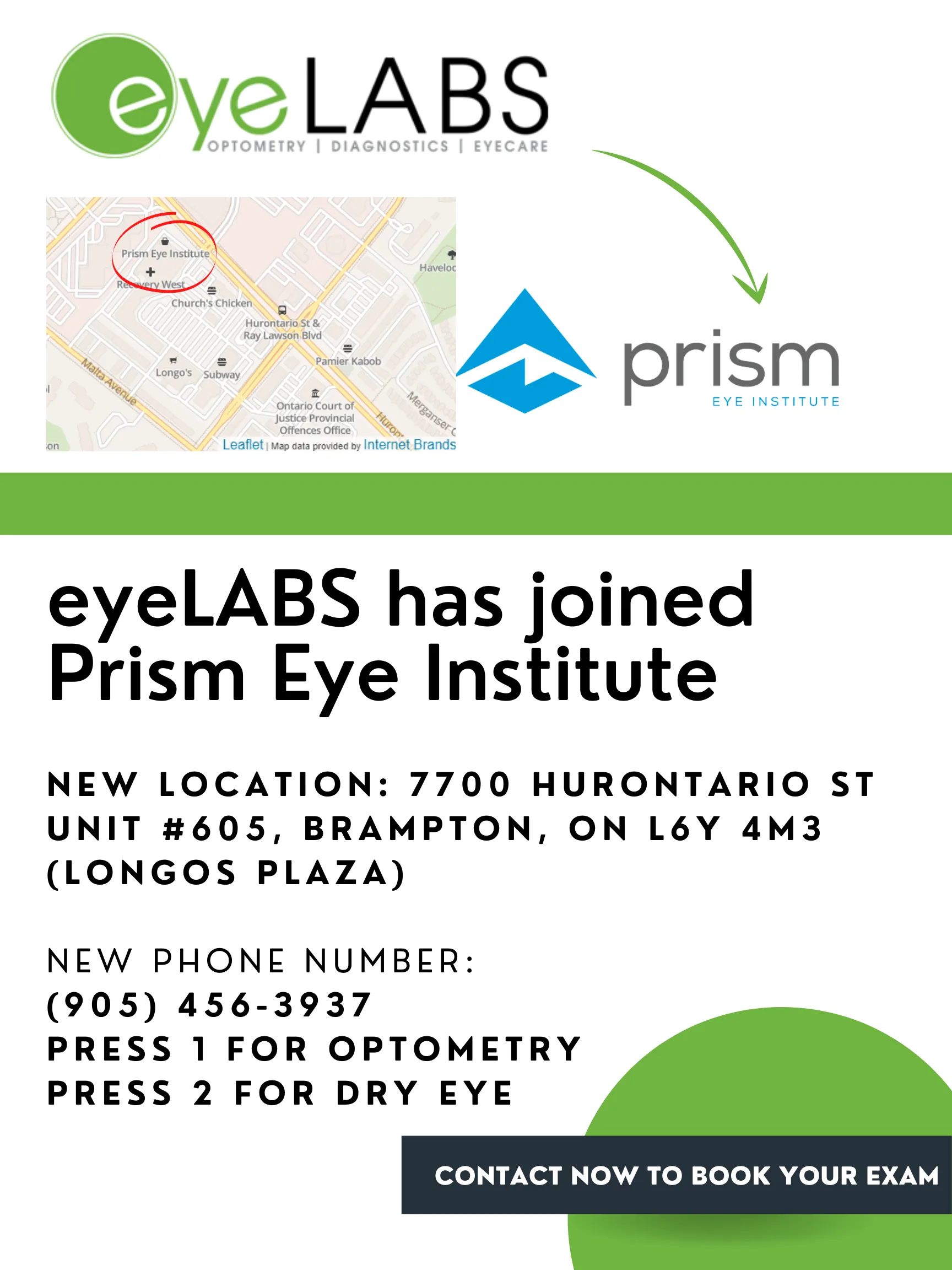 eyeLABS has moved to Prism Eye Institute