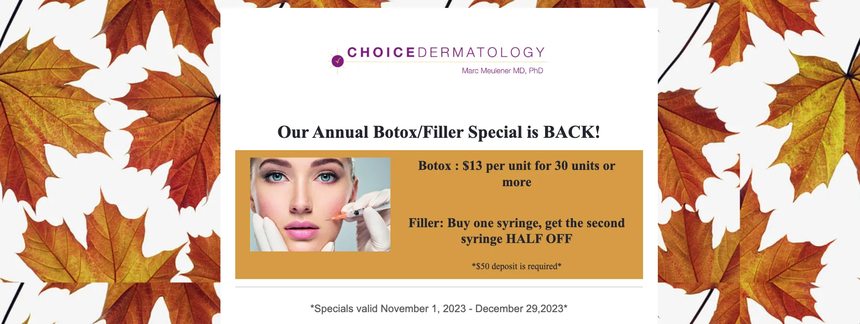 botox/filler special