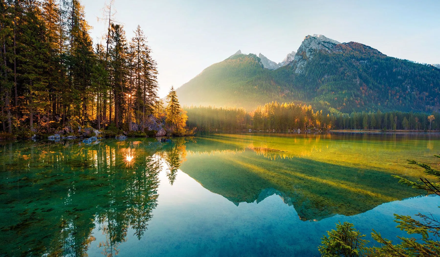 Mountain with water scene