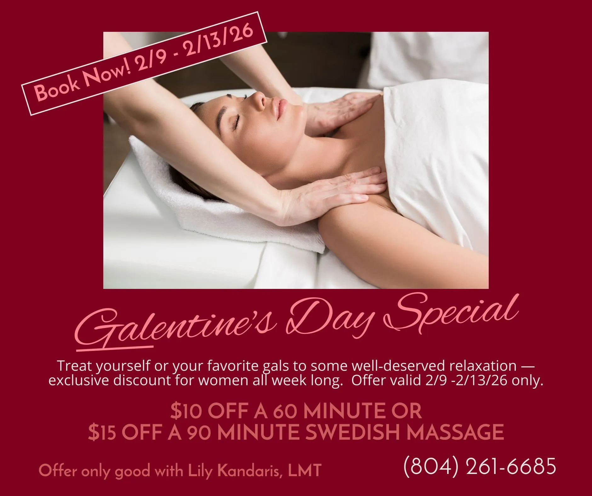 Monthly Massage Specials