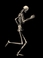 running skeleton gif