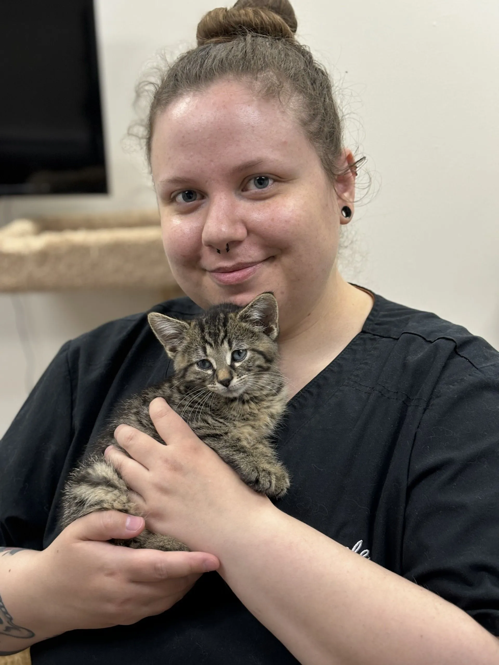 Nicole with kitten