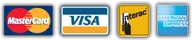 Interac and credit card logos