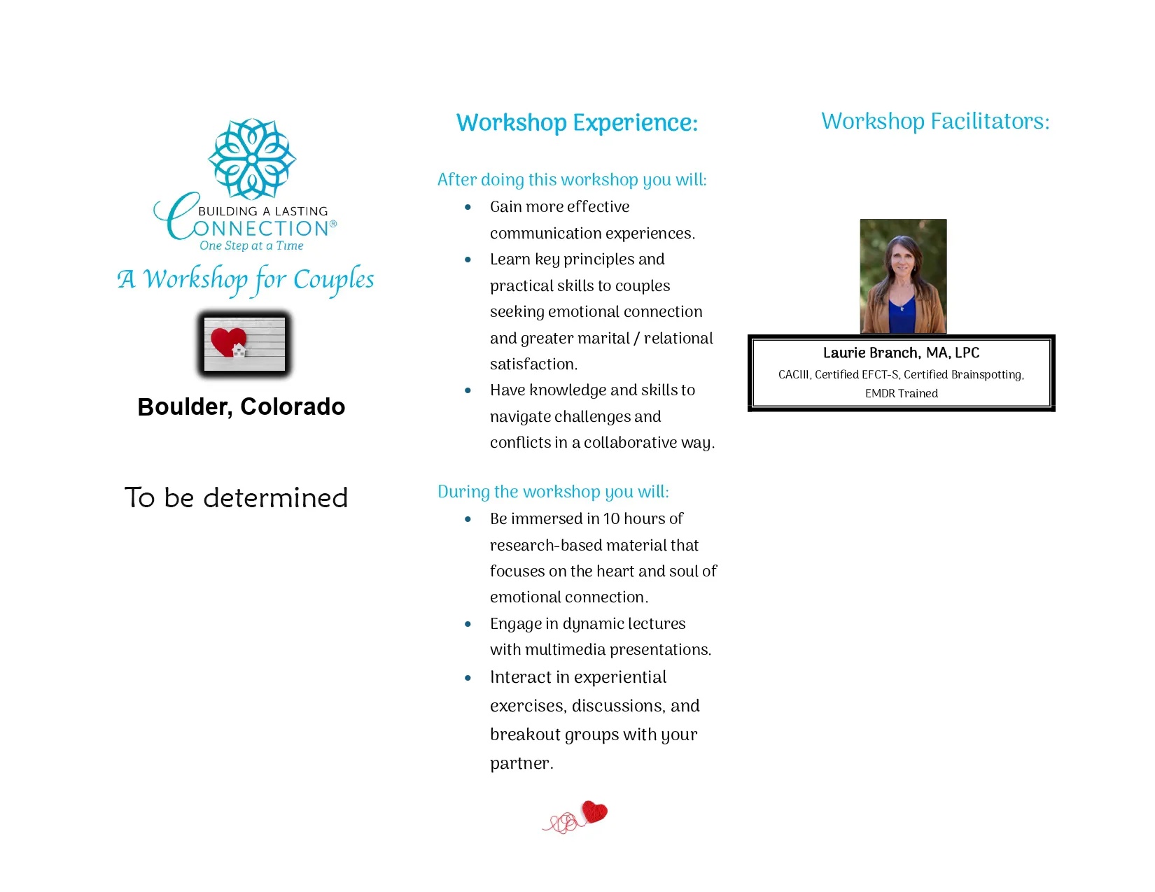 couples workshop flyer