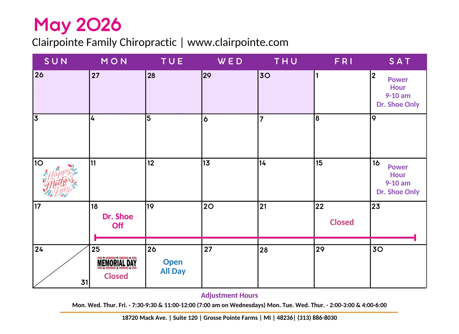 May 2026 Calendar