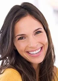 dark haired woman smiling nice white teeth, cosmetic dentistry Melrose, MA dentist