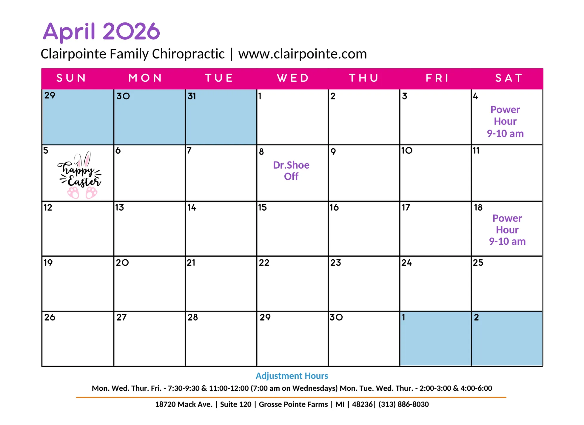 April 2026 Calendar