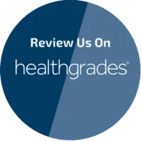 Review us on healthgrades in circle logo