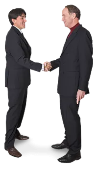 Image of two business men shaking hands