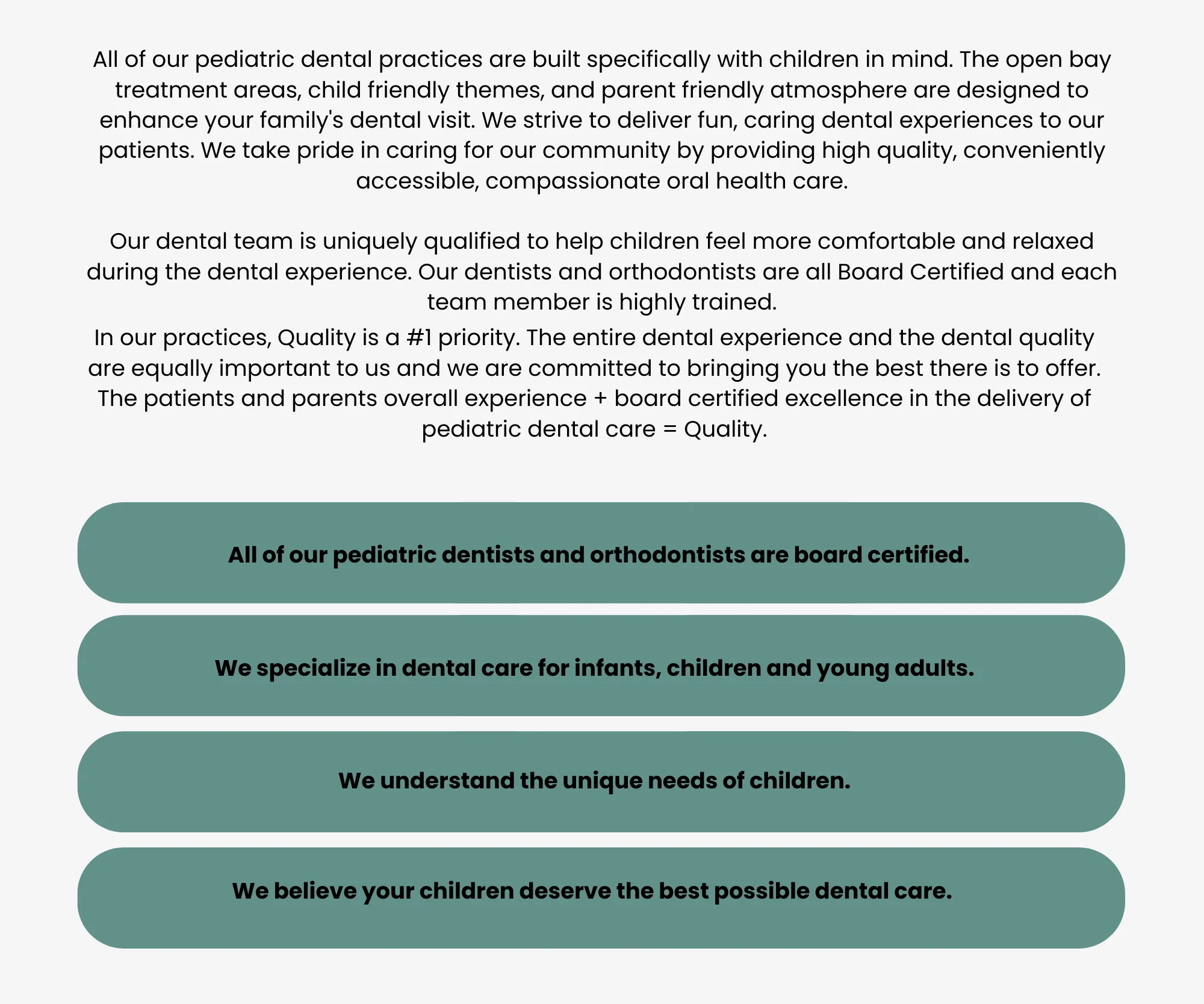 Description of what sets us apart