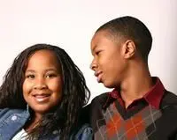 Young boy and girl smiling