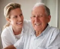 Middle aged woman and older man