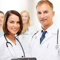 Image of doctors smiling.