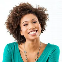 woman smiling