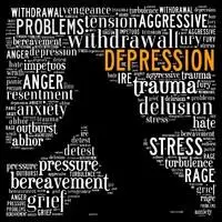 Clip art of depression text