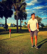man walking in the park