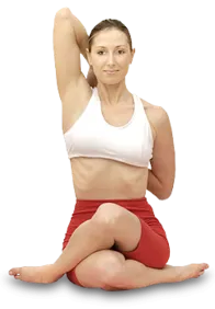 Image of woman doing yoga. 