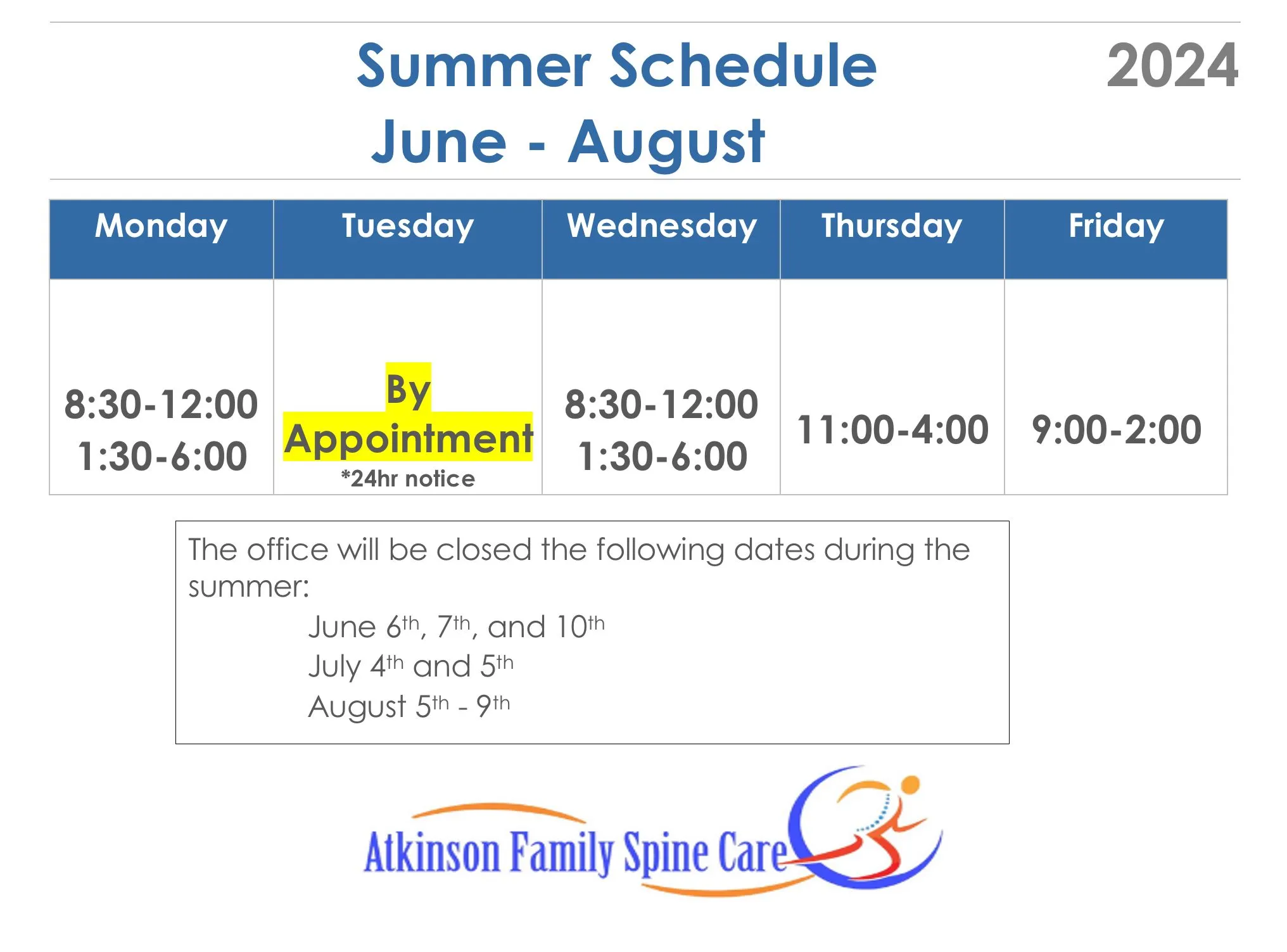 SummerSchedule