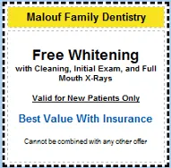 Free Whitening with Cleaning, Initial Exam, and Full Mouth X-Rays - Coupon