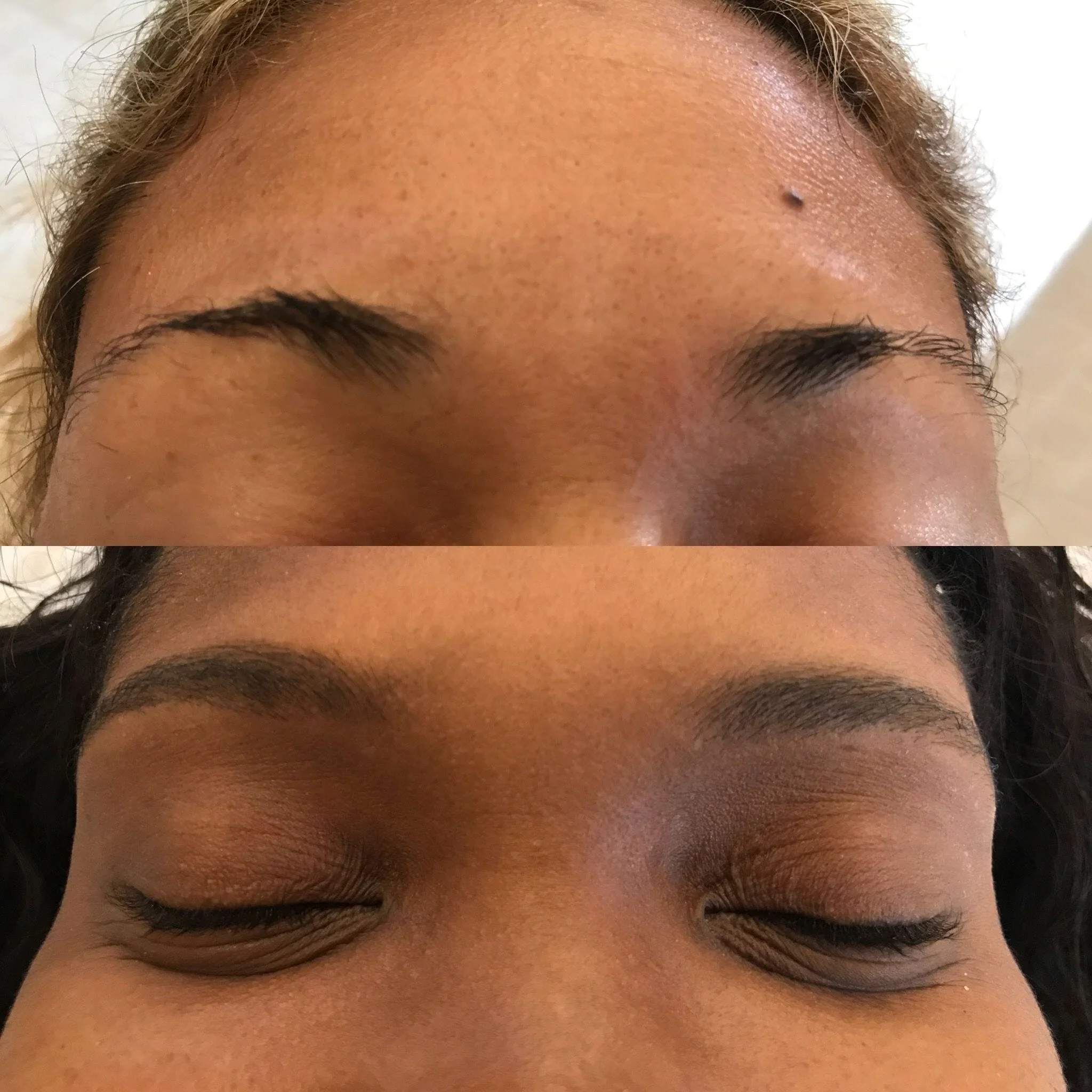 Before and After Eyebrows Tint