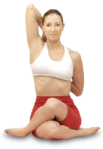 Image of woman doing yoga. 