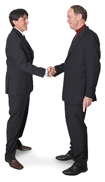 Image of men shaking hands. 