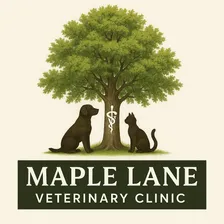 Round dog and cat logo