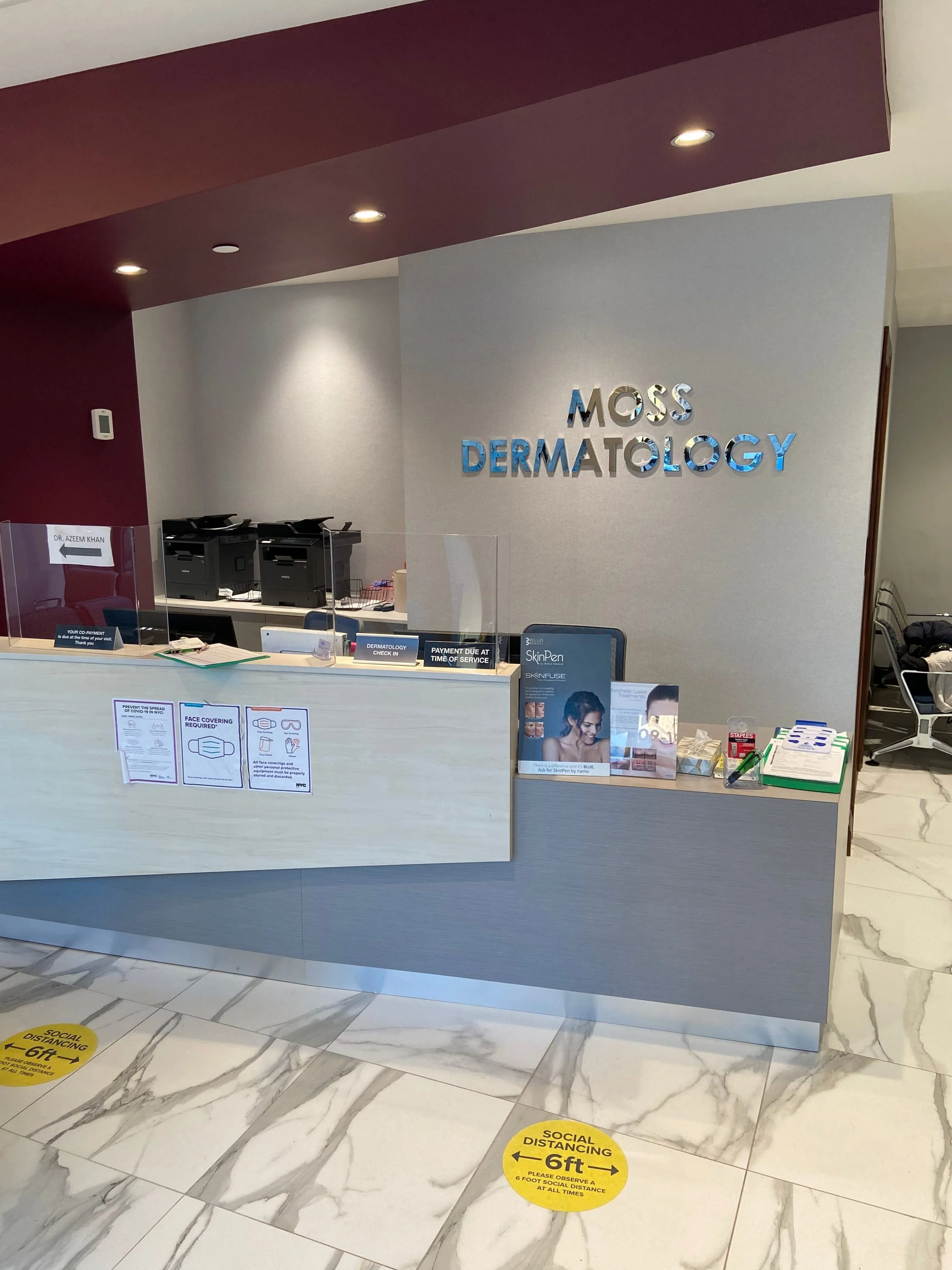 Moss Dermatology's Office in Forest Hills, Queens, NY