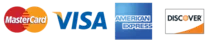 Visa, Mastercard, Discover, American Express