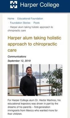 Dr. Martinez Harper College Interview