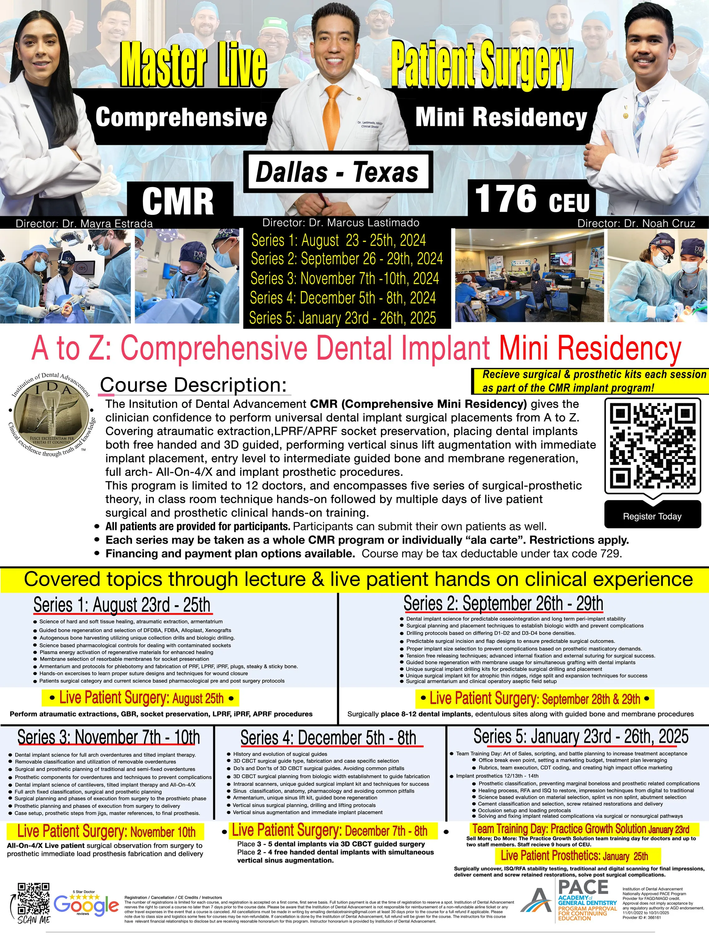 dallas dental implant training course residency Texas