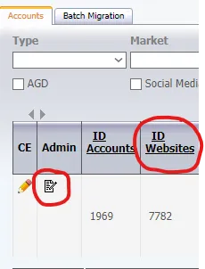 find account in admin