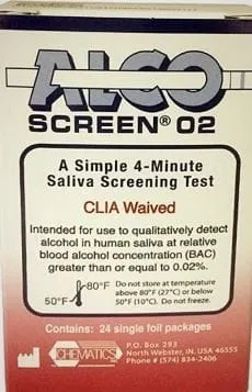 Banner advertising alcohol testing