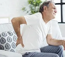 Man suffering from sciatica