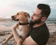 man and dog
