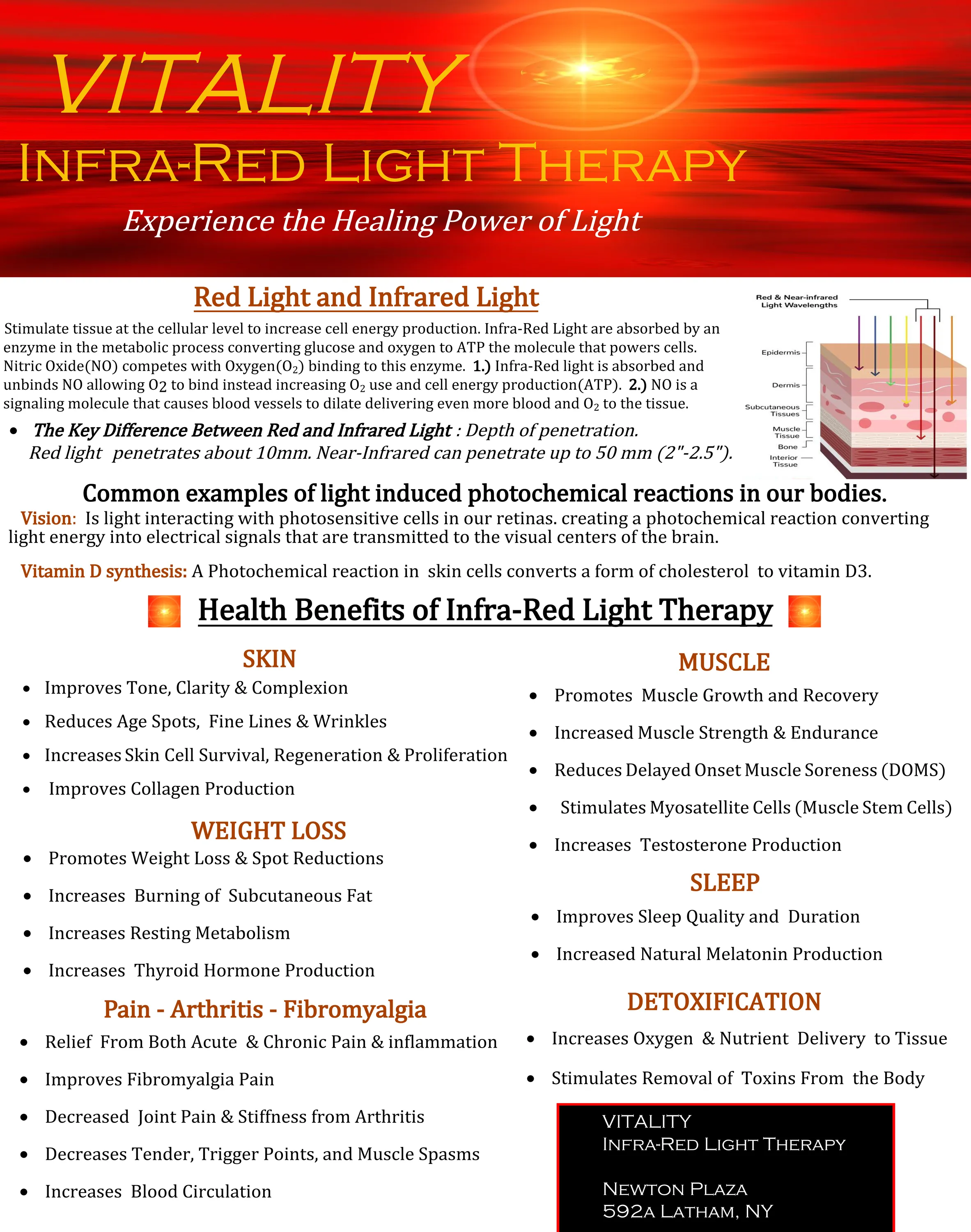 Infrared and Red Light Therapy Information