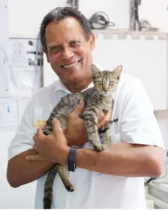 Dr. Gary Swanston with kitty